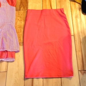 Peach/Coral colored Penci Skirt